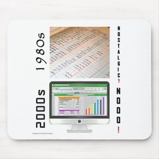 「1980s vs 2000s会計」マウス・パッド マウスパッド (正面)