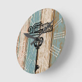 1981ヴィンテージアクリル製壁時計 ラウンド壁時計 (傾斜)