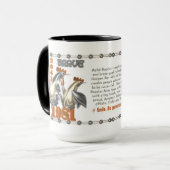 1981人の1921人の中国人の(占星術の)十二宮図の金属のオンドリの生まれる牡羊座 マグカップ (正面左)