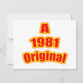 1981元の赤 カード (正面)