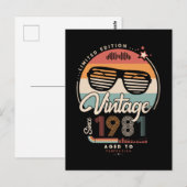 1981年からヴィンテージ ポストカード (正面/裏面)