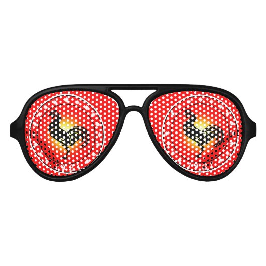 1981年の鶏 アビエーターサングラス (正面)