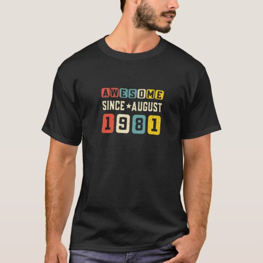 1981年の40歳の威厳がある誕生日 Tシャツ (正面)