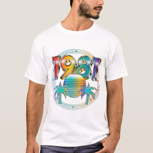 1981年をテーマにしたTシャツ Tシャツ (正面)
