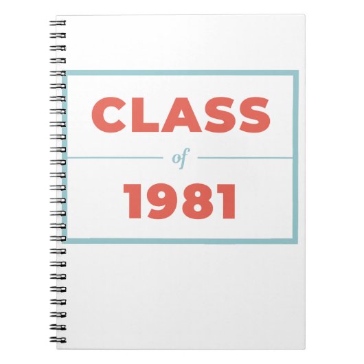 1981年クラス ノートブック (正面)