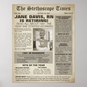 1981年ナース定年パーティーの聴診時間 ポスター
