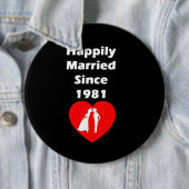 1981年以来幸福に結婚した 缶バッジ (インサイチュ)