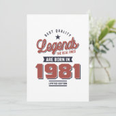 1981年実在に発表された伝説 招待状 (スタンド正面)