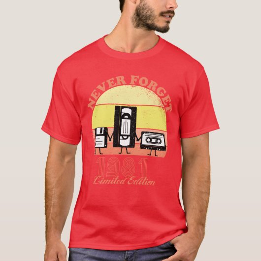1981年生まれのあなたへ 限定版 ビンテージ Tシャツ (正面)