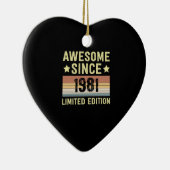 1981年生まれの誕生日おめでとう セラミックオーナメント (右)