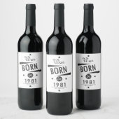 1981年生まれワインラベル – ヴィンテージ45誕生日 ワインラベル (ボトル)