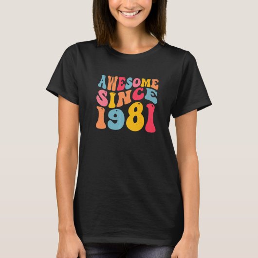 1981年素晴らしから41歳レトロヴィンテージ41st tシャツ (正面)