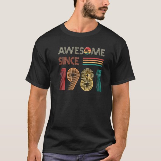 1981年素晴らしから41番目の誕生日ヴィンテージ41年 Tシャツ (正面)
