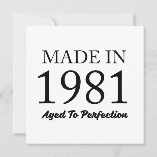 1981年製 カード (正面)