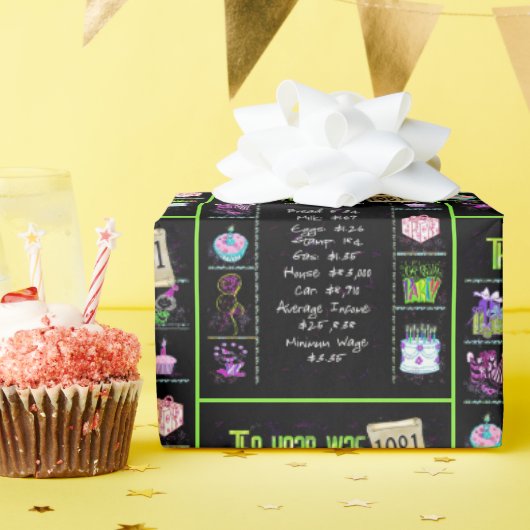 1981年誕生日トリビア ラッピングペーパー (誕生日パーティー)