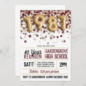 1981年高校懇親会 招待状 (正面/裏面)