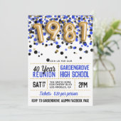 1981年高校懇親会 招待状 (スタンド正面)