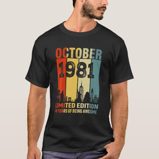 1981年10月限定版40年の畏敬 Tシャツ (正面)