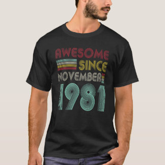 1981年11月素晴らし41日Birから41歳 Tシャツ