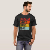 1981年6月以来41誕生日伝説41歳 Tシャツ (正面フル)