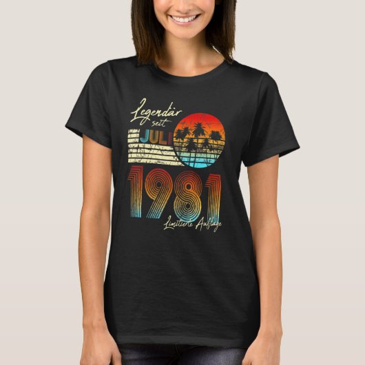1981年7月から伝説的な40歳の誕生日ヴィンテージ Tシャツ (正面)