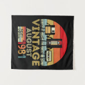 1981年8月ヴィンテージ40歳誕生日 タペストリー (正面(横))