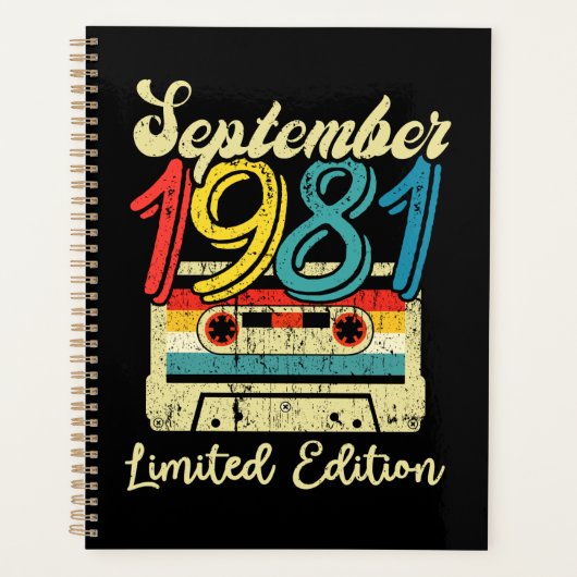 1981年9月ハッピーバースデー40日 プランナー手帳 (正面)