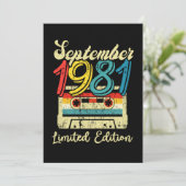 1981年9月 誕生日おめでとう40歳 招待状 (スタンド正面)