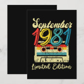 1981年9月 誕生日おめでとう40歳 招待状 (正面/裏面)