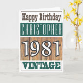 1981生まれ年のグリーティングカード カード (黄色い花)