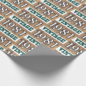 1981生まれ年のラップ紙 ラッピングペーパー (角)