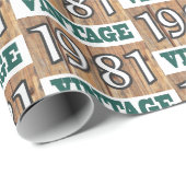 1981生まれ年のラップ紙 ラッピングペーパー (ロールコーナー)