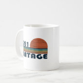 1981生まれ年のヴィンテージ誕生日ギフト コーヒーマグカップ (正面左)