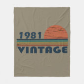 1981生まれ年のヴィンテージ誕生日ギフト フリースブランケット (正面)