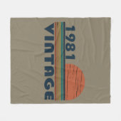 1981生まれ年のヴィンテージ誕生日ギフト フリースブランケット (正面(横))