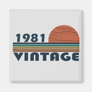 1981生まれ年のヴィンテージ誕生日ギフト マグネット