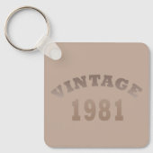 1981生まれ年のヴィンテージ キーホルダー (正面)