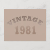 1981生まれ年のヴィンテージ シーズンポストカード (正面)