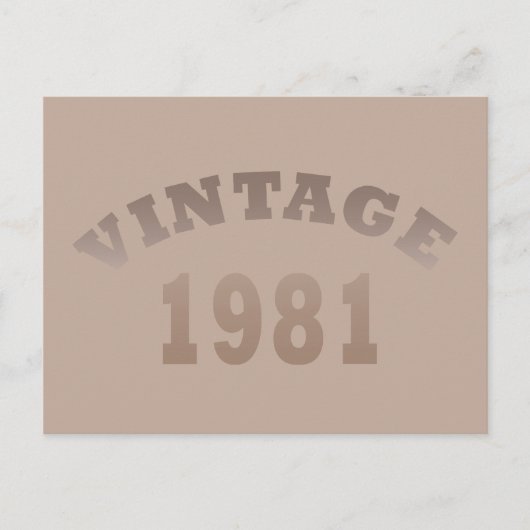 1981生まれ年のヴィンテージ シーズンポストカード (正面)