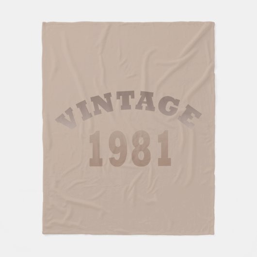 1981生まれ年のヴィンテージ フリースブランケット (正面)
