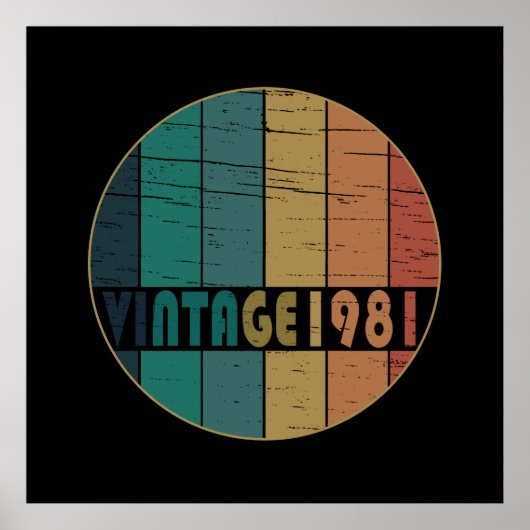 1981生まれ年のヴィンテージ ポスター (正面)