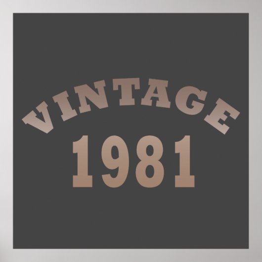 1981生まれ年のヴィンテージ ポスター (正面)
