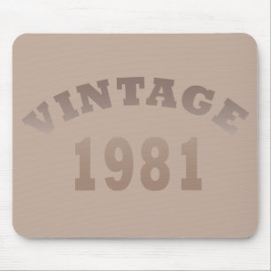 1981生まれ年のヴィンテージ マウスパッド