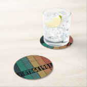 1981生まれ年のヴィンテージ ラウンドペーパーコースター (インサイチュ)