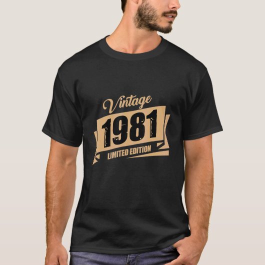 1981生まれ年の誕生日ヴィンテージ1 Tシャツ (正面)