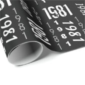 1981生まれ年の誕生日年のラッピング紙 ラッピングペーパー (ロールコーナー)