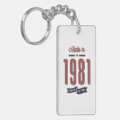 1981生まれ年誕生日 キーホルダー (正面左)