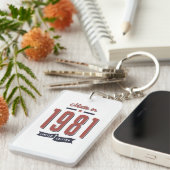 1981生まれ年誕生日 キーホルダー (正面右)