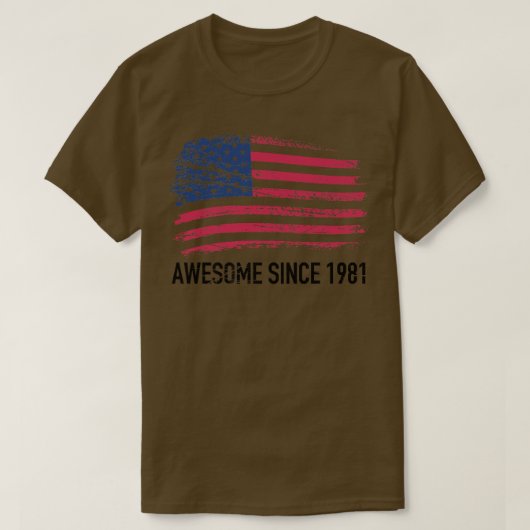 1981生まれ年41歳1981年41歳 Tシャツ (デザイン正面)