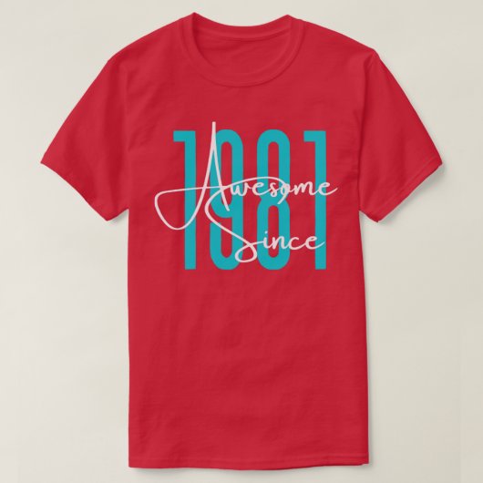 1981生まれ年 Tシャツ (デザイン正面)